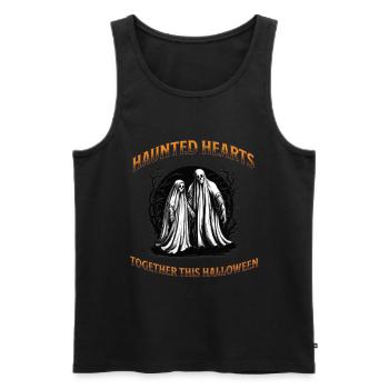 Des cœurs hantés ensemble pour Halloween - Débardeur bio Premium Homme - noir - Devant - Michal (187cm)