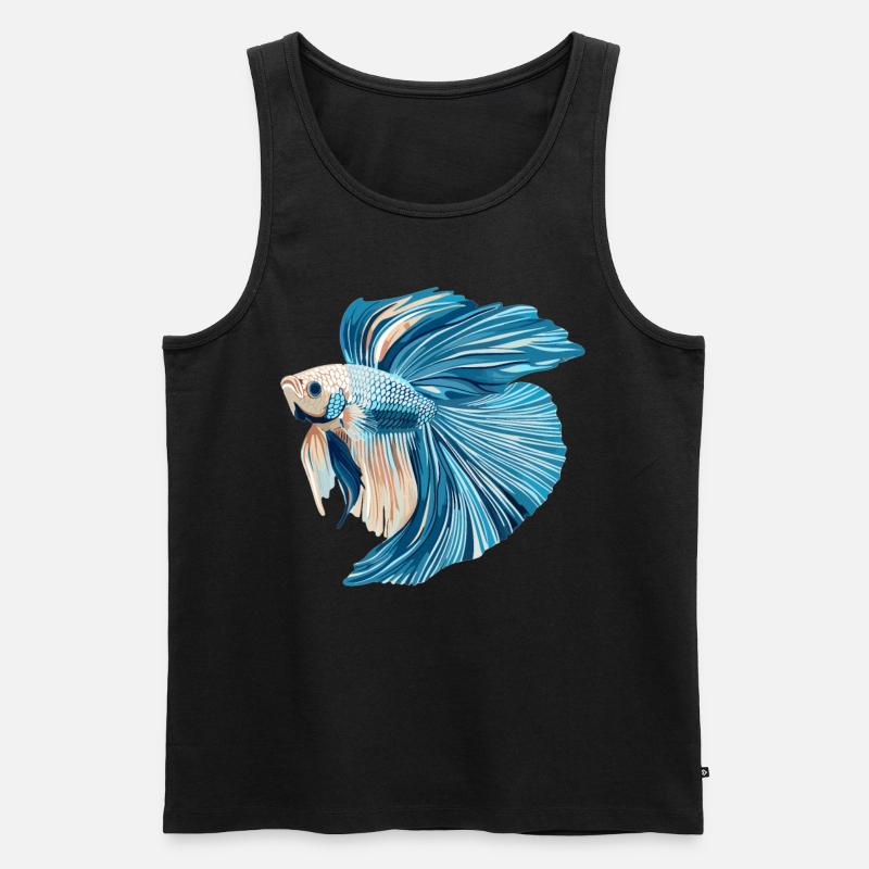 Bettas Betta Fisch Betta - Männer Premium Bio Tank Top - Schwarz