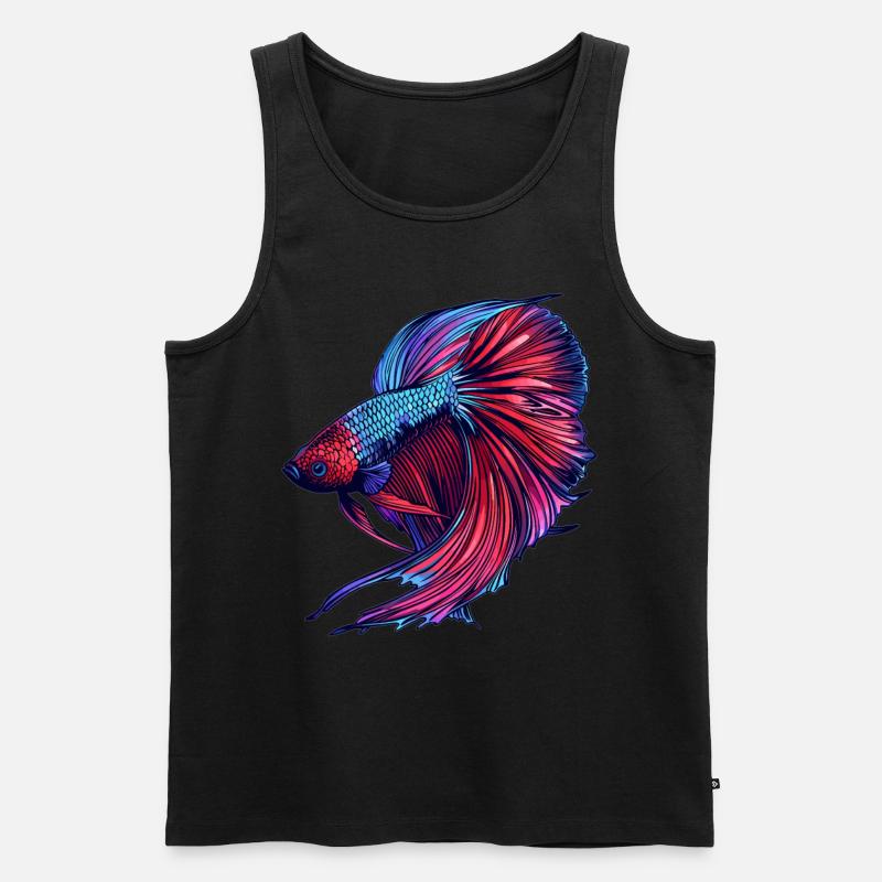Bettas Betta Poisson Betta - Débardeur bio Premium Homme - noir