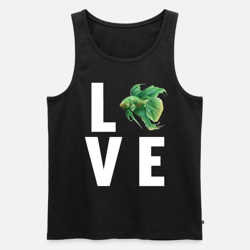 Bettas Betta Fisch Betta - Männer Premium Bio Tank Top - Schwarz
