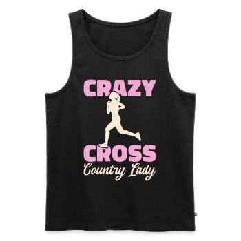 XC Running Cross Country Runner XC Runner - Débardeur bio Premium Homme - noir - Devant - Michal (187cm)