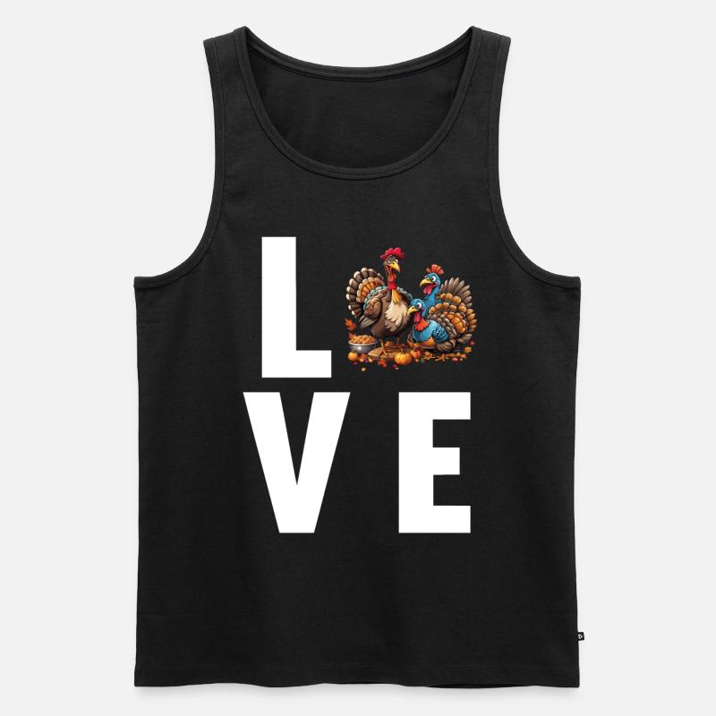 Turkey Truthähne Truthahn - Männer Premium Bio Tank Top - Schwarz