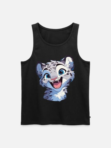 Snow Leopard Schneeleoparde Schneeleopard - Men's Premium Organic Tank Top - black