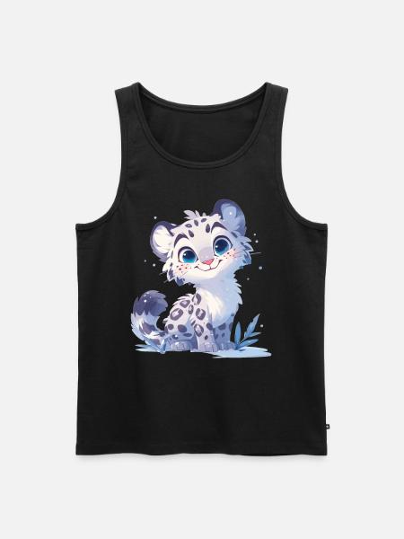 Snow Leopard Schneeleoparden Schneeleopard - Men's Premium Organic Tank Top - black