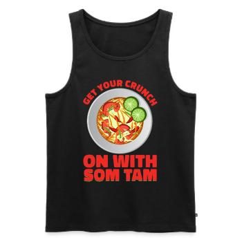 Som Tam Salade thaïlandaise Papaye Salade thaïlandaise Cuisine thaïlandaise - Débardeur bio Premium Homme - noir - Devant - Michal (187cm)