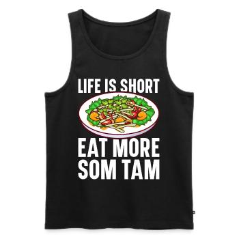 Som Tam Salade thaïlandaise Papaye Salade thaïlandaise Cuisine thaïlandaise - Débardeur bio Premium Homme - noir - Devant - Michal (187cm)