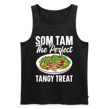 Som Tam Salade thaïlandaise Papaye Salade thaïlandaise Cuisine thaïlandaise - Débardeur bio Premium Homme - noir - Devant - Michal (187cm)