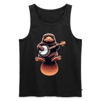 Joueur de banjo Bluegrass Platypus Animal - Débardeur bio Premium Homme - noir - Devant - Michal (187cm)