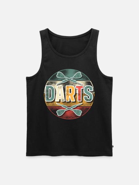Darts - Männer Premium Bio Tank Top - Schwarz