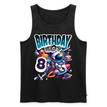 Astronaute 8e anniversaire Espace - Débardeur bio Premium Homme - noir - Devant - Michal (187cm)