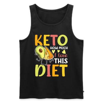 Keto Know How Much I Love This Diet für einen - Männer Premium Bio Tank Top - Schwarz - Vorne - Michal (187cm)
