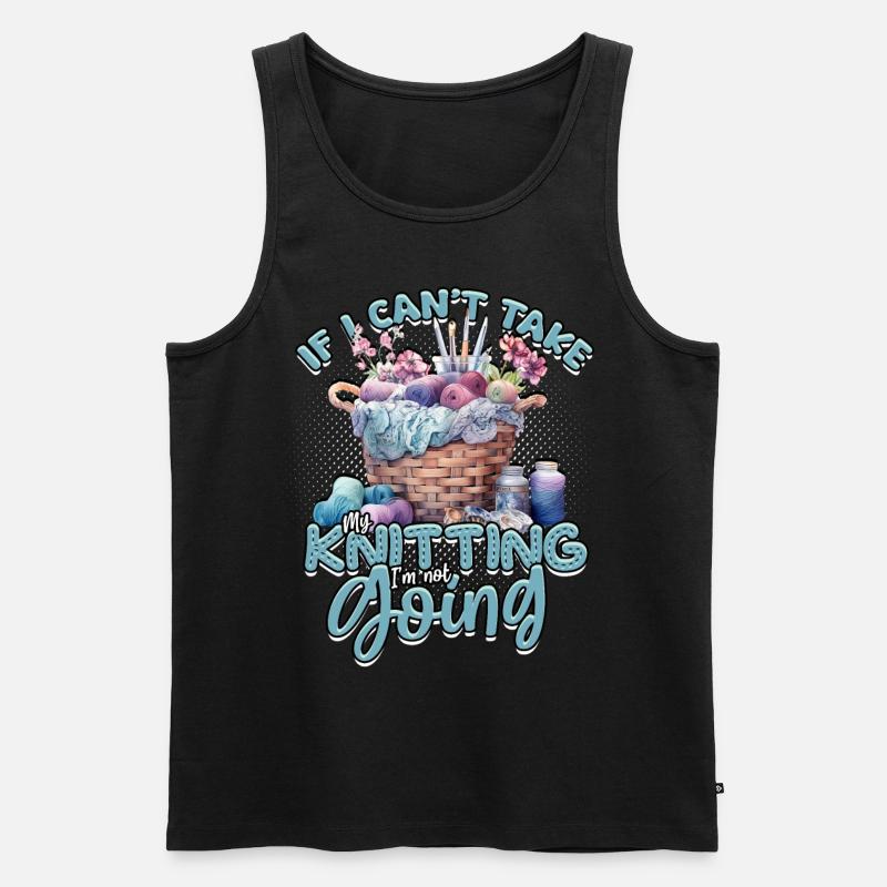 Stricken Häkeln - Männer Premium Bio Tank Top - Schwarz