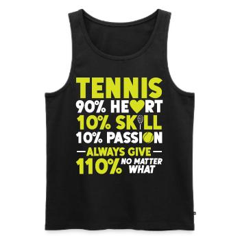 Drôle de joueur de tennis Raquette Tennis - Débardeur bio Premium Homme - noir - Devant - Michal (187cm)