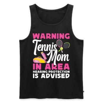 Funny Tennis Player Racket Mom - Men's Premium Organic Tank Top - black - Front - Michal (187cm)