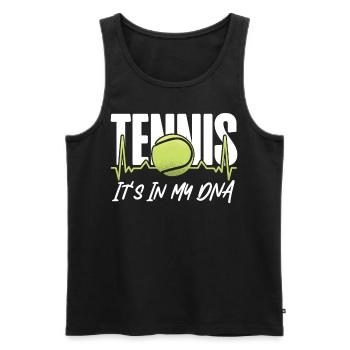 Drôle de joueur de tennis Raquette Tennis - Débardeur bio Premium Homme - noir - Devant - Michal (187cm)