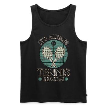 Funny Tennis Player Racket It's - Männer Premium Bio Tank Top - Schwarz - Vorne - Michal (187cm)