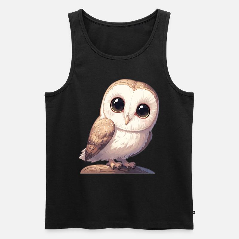 Barn Owl Schleiereulen Schleiereule - Männer Premium Bio Tank Top - Schwarz