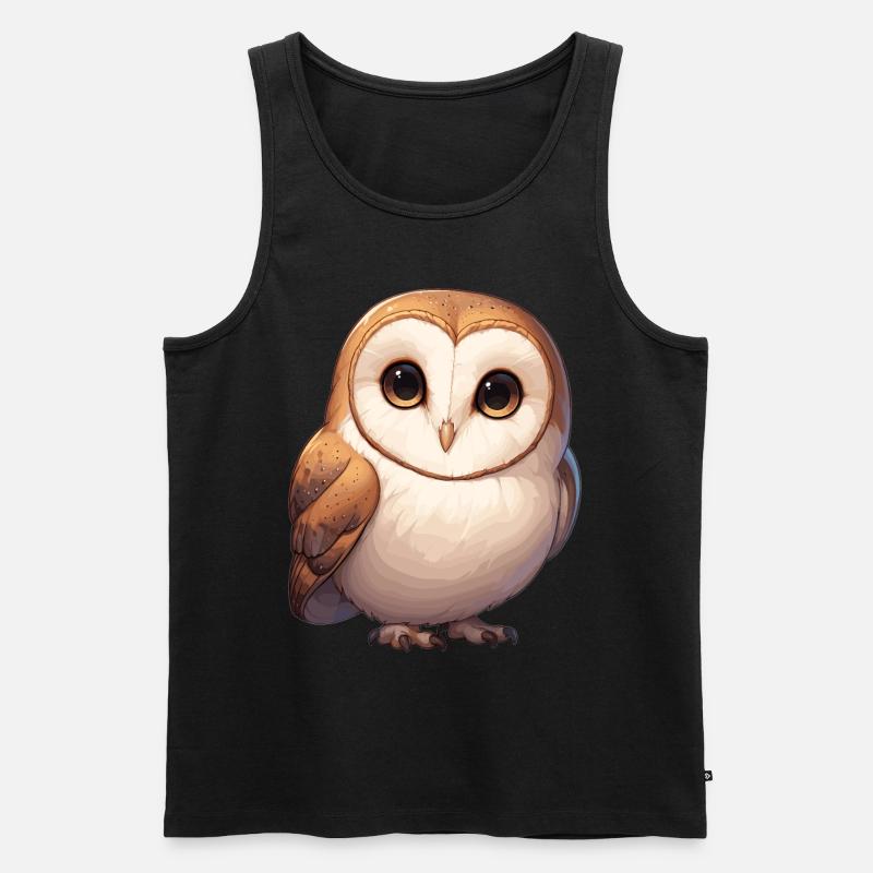 Barn Owl Schleiereulen Schleiereule - Männer Premium Bio Tank Top - Schwarz