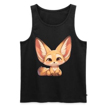 Fennec Fox Fennek Füchse Fennek Fuchs - Männer Premium Bio Tank Top - Schwarz - Vorne - AI Model Male 178 light (178cm)