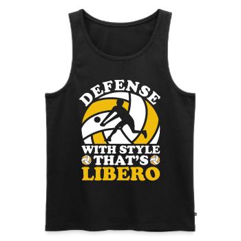 Volley-ball Libero - Débardeur bio Premium Homme - noir - Devant - Michal (187cm)