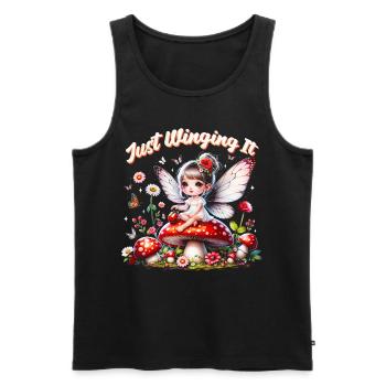 Fée Fairycore - Débardeur bio Premium Homme - noir - Devant - Michal (187cm)