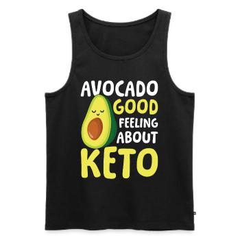 Avocado Good Feeling About Keto für einen Diät - Männer Premium Bio Tank Top - Schwarz - Vorne - Michal (187cm)