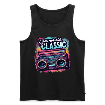 Ain't No School Like the Old School für 80s Fans - Männer Premium Bio Tank Top - Schwarz - Vorne - Michal (187cm)