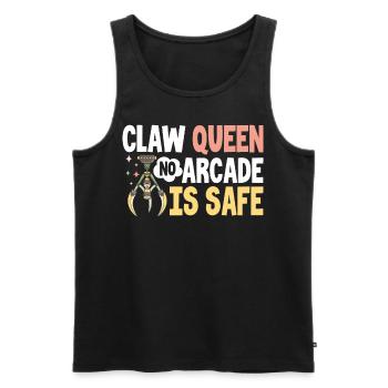 Claw Queen No Arcade Is Safe - Men's Premium Organic Tank Top - black - Front - Michal (187cm)