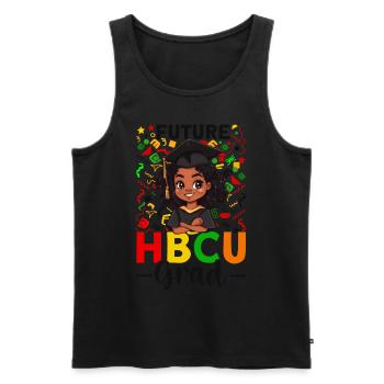 Future HBCU - Männer Premium Bio Tank Top - Schwarz - Vorne - AI Model Male 178 light (178cm)