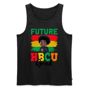 Future HBCU - Männer Premium Bio Tank Top - Schwarz - Vorne - AI Model Male 178 light (178cm)