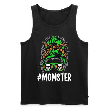 Halloween Momster Monster Mom - Men's Premium Organic Tank Top - black - Front - Michal (187cm)