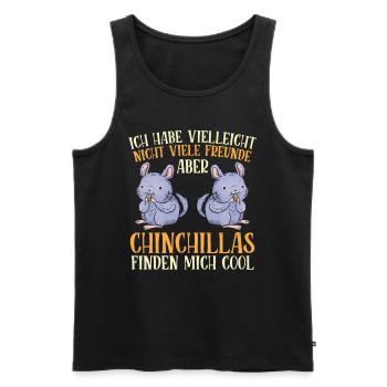 Chinchilla is my friend rodent chinchillas - Men's Premium Organic Tank Top - black - Front - Michal (187cm)