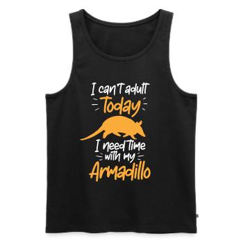 Armadillo Need time with Armadillo Armadillo Armadillo - Men's Premium Organic Tank Top - black - Front - Michal (187cm)