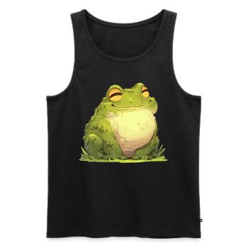 Bullfrog Ochsenfrösche Ochsenfrosch - Men's Premium Organic Tank Top - black - Front - AI Model Male 178 light (178cm)