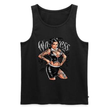 Kellnern Tätowierte Kellnerin für einen Kellnerin - Männer Premium Bio Tank Top - Schwarz - Vorne - Michal (187cm)