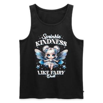 Fairycore Sprinkle kindness like fairy dust - Men's Premium Organic Tank Top - black - Front - AI Model Male 178 light (178cm)