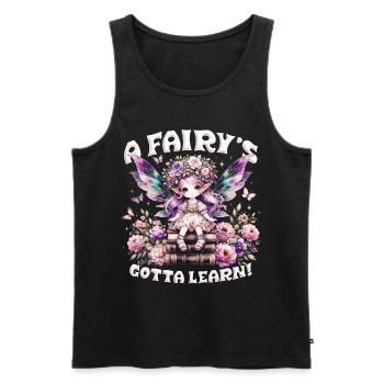 Fée Fairycore Une fée a volé mon cœur - Débardeur bio Premium Homme - noir - Devant - Michal (187cm)