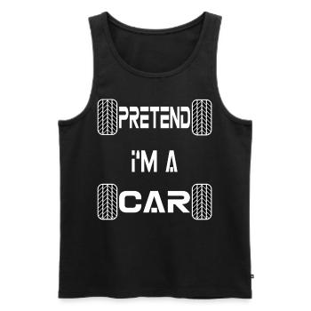 Ich bin ein Auto Kostüm für Halloween - Männer Premium Bio Tank Top - Schwarz - Vorne - Michal (187cm)