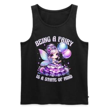 Fairycore Being a fairy is a state of mind - Men's Premium Organic Tank Top - black - Front - AI Model Male 178 light (178cm)