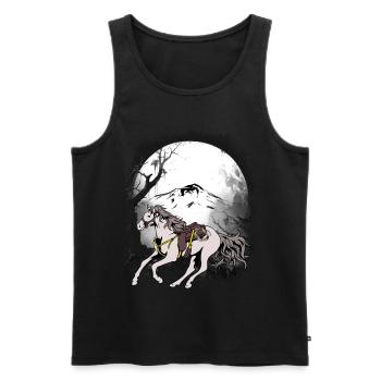Wilder Westen Western Pferd Pferde Westernpferd - Männer Premium Bio Tank Top - Schwarz - Vorne - AI Model Male 178 light (178cm)
