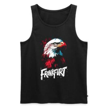 Frankfurt Adler Frankfurter Jungs FFM Ultras - Men's Premium Organic Tank Top - black - Front - Michal (187cm)