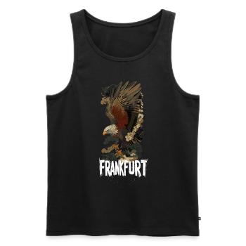 Frankfurt Eagle Spread FFM Patriots - Débardeur bio Premium Homme - noir - Devant - AI Model Male 178 light (178cm)