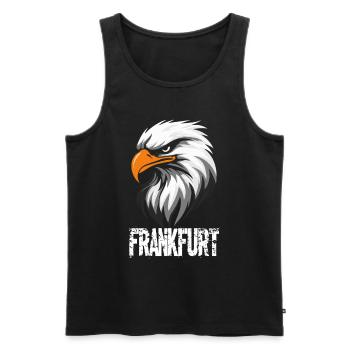 Frankfurt Adlerkopf FFM Patrioten Fans - Männer Premium Bio Tank Top - Schwarz - Vorne - Michal (187cm)