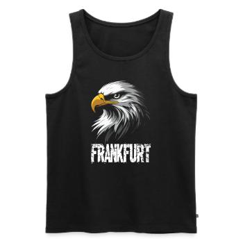 Frankfurt Adlerkopf FFM Ultras Stolz - Männer Premium Bio Tank Top - Schwarz - Vorne - Michal (187cm)