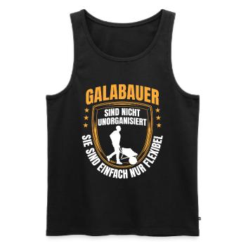 Landscaping contractors are flexible landscapers - Men's Premium Organic Tank Top - black - Front - AI Model Male 178 light (178cm)
