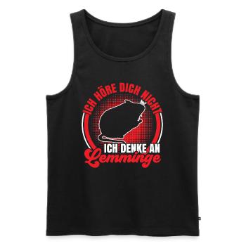Lemming Vole I think of Lemming - Men's Premium Organic Tank Top - black - Front - Michal (187cm)