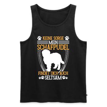 Sheep Poodle Finds You Strange Herding Dog - Men's Premium Organic Tank Top - black - Front - AI Model Male 178 light (178cm)