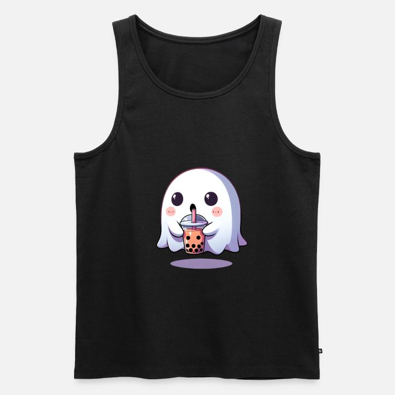 Ghost Bubble Te - Männer Premium Bio Tank Top - Schwarz