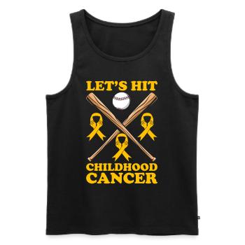 Krebs Im Kindesalter Childhood Cancer Awareness - Männer Premium Bio Tank Top - Schwarz - Vorne - Michal (187cm)