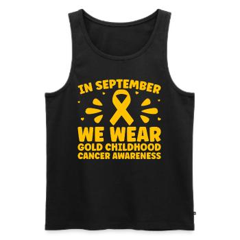 Krebs Im Kindesalter Childhood Cancer Awareness - Männer Premium Bio Tank Top - Schwarz - Vorne - Michal (187cm)